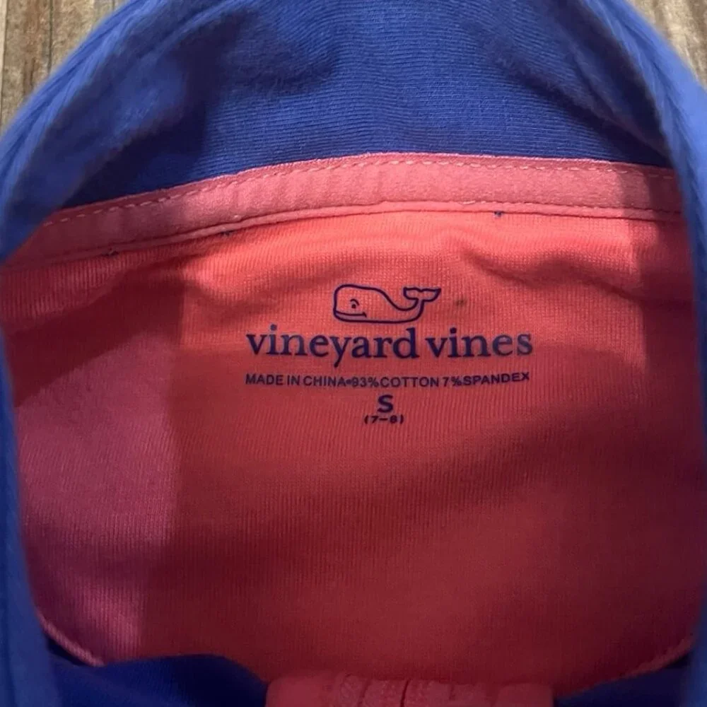 Vineyard Vines Sweatshirt Solid Full Zip Contrast Zipper - Picture 2 of 3
